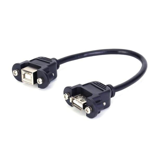 كابل USB 2.0 A إلى B للتركيب على اللوحة