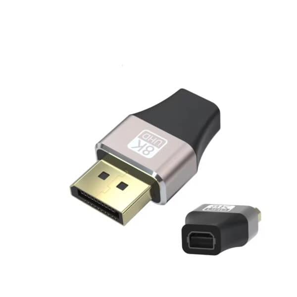 محول DisplayPort إلى Mini DisplayPort أنثى مع غلاف من الألومنيوم 8K