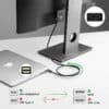FS12302B (2) 8K Mini DisplayPort 1.4 - HDMI アダプタケーブル