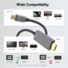 FS12302B (3) 8K Mini DisplayPort 1.4 - HDMI アダプタケーブル