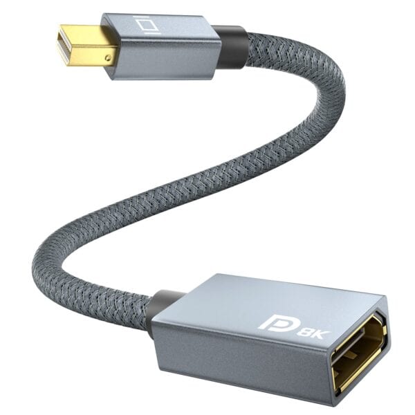 محول 8K Mini DisplayPort إلى DisplayPort أنثى