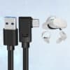 FS16107A (4) كابل زاوية USB 3.0 A ذكر إلى USB C ذكر