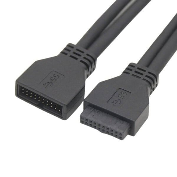 كابل USB 3.0 من النوع ذكر إلى أنثى برأس 20 سنًا للوحة الأم