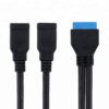 ФС16125-7 Двойной USB 3.0 Female to Motherboard 20Pin Header Cable