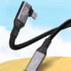FS16421 (1) Угловой плетеный USB-удлинитель 4 Male to Female