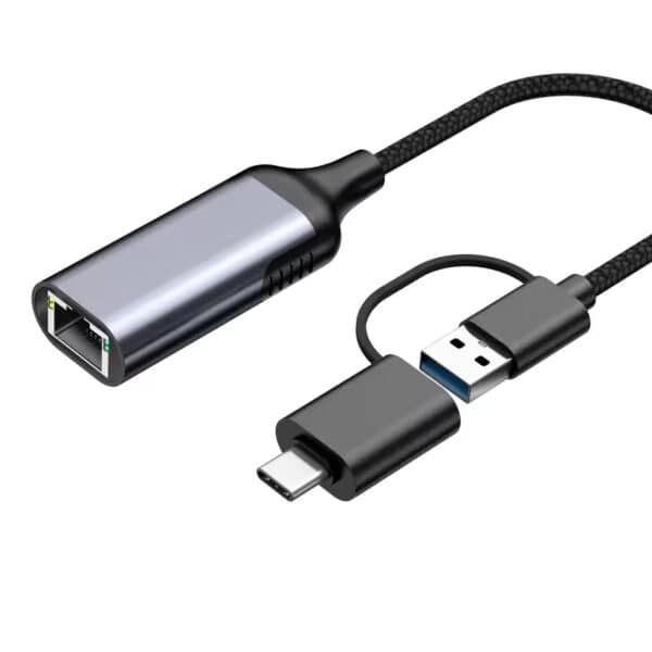 محول شبكة جيجابت إيثرنت من USB 3.0 A إلى RJ45 من USB Type C