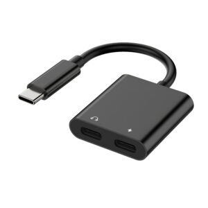 Аудиоадаптер USB Type-C Male на Dual USB-C Female
