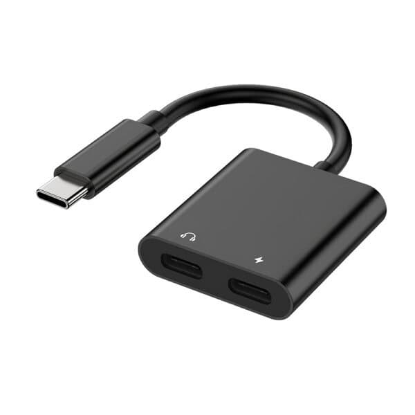 محول صوت USB Type-C ذكر إلى USB-C أنثى مزدوجة