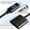 FS16608C (4) محول صوت USB Type-C ذكر إلى USB-C أنثى مزدوجة