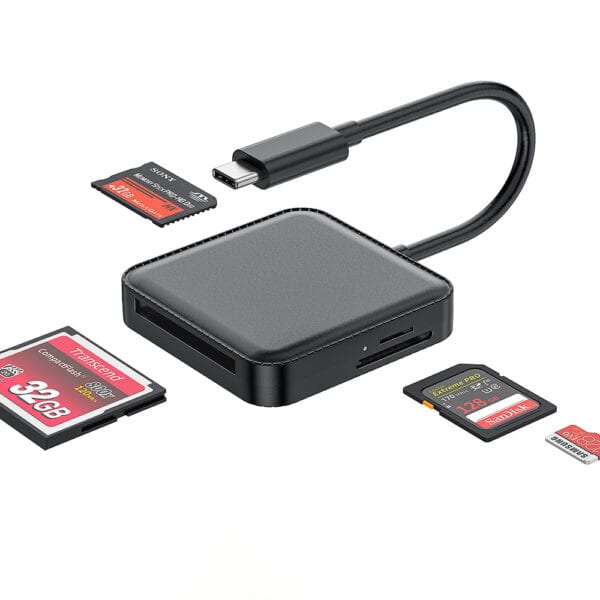قارئ بطاقات USB Type-C إلى SD TF CF MS 4 في 1
