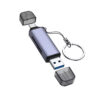 FS16611 (1) قارئ بطاقات USB 3.0 Type-C إلى SD TF USB A 3.0
