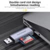 FS16611 (4) قارئ بطاقات USB 3.0 Type-C إلى SD TF USB A 3.0