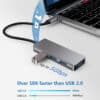 FS16628C (4) محول موزع USB-C إلى 4 منافذ USB 4 في 1