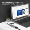 FS16630E (5) محول موزع USB-C إلى HDMI Ethernet USB SD TF وPD 6 في 1