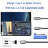 FS16654 (2) Kupplung USB-A 2.0-Stecker auf USB-Typ-C-Buchse