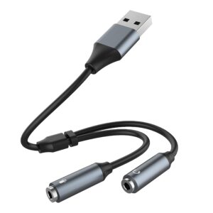 كابل محول بطاقة الصوت من USB إلى مقبس الصوت