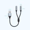 كابل محول بطاقة الصوت من USB إلى مقبس الصوت