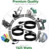 FS13009 (3) سلك طاقة من NEMA 1-15P إلى NEMA 5-15R بمقابس 3/6