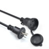 FS13010 (3) Cabo de alimentação à prova d'água NEMA 5-15P para NEMA 5-15R