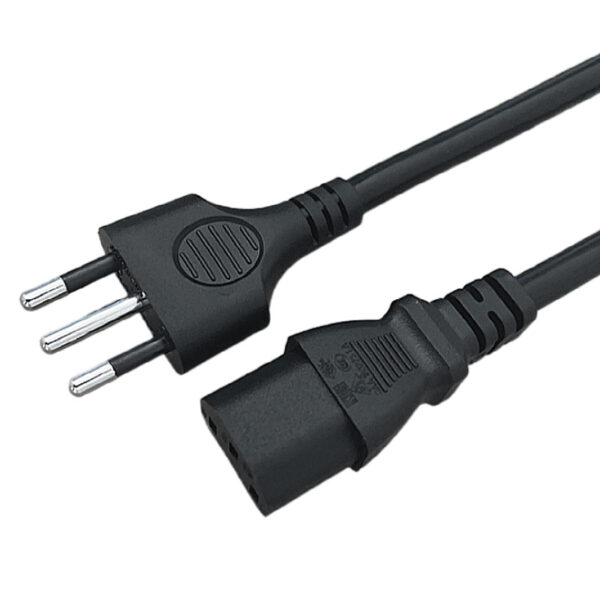 Cable de alimentación IEC320 C13 con enchufe italiano de 3 clavijas
