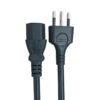 FS13064 (2) Italienischer 3-poliger Stecker auf IEC320 C13-Netzkabel