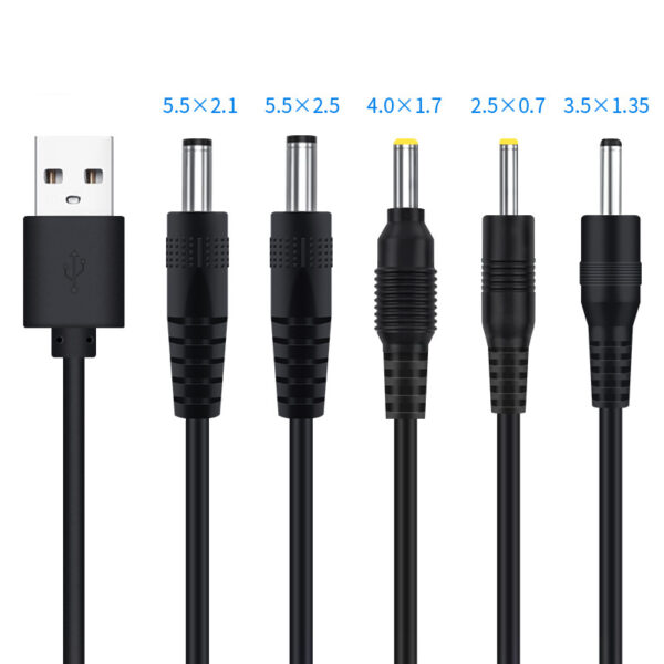 Cable de alimentación USB A a CC de 5 V
