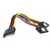 FS19031-4 كابل تمديد الطاقة SATA 15 دبوسًا ذكرًا إلى كابل تمديد الطاقة Dual 15 دبوسًا أنثى