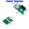 FS19120-2 كابل محول فتحة بطاقة NGFF M.2 Key A/E إلى PCI-E Express USB Riser