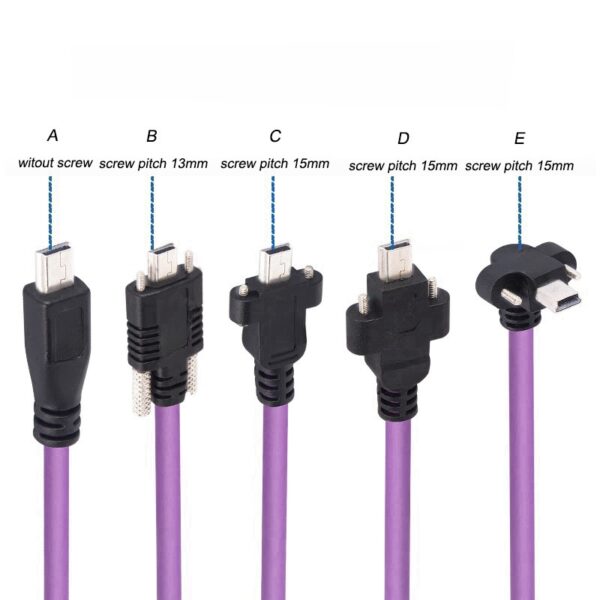 Cable USB 2.0 a mini USB de 5 pines para cámara industrial