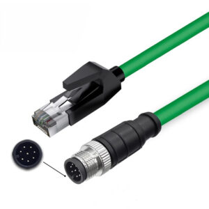 RJ45 to M12 8Pin A code Gigabit Ethernet Cable
