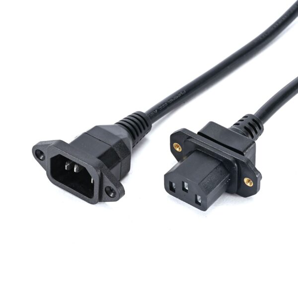 Cable de extensión para montaje en panel con tornillos IEC C14 a C13
