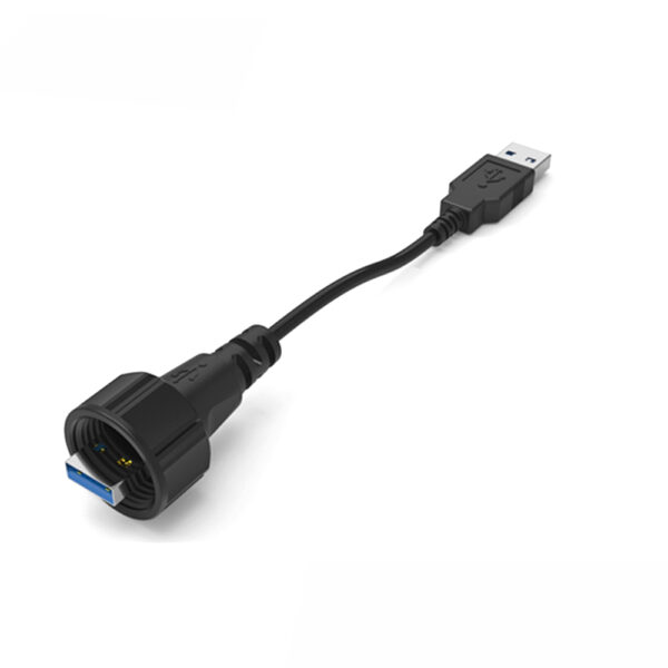Cable impermeable USB 3.0 A macho a macho para montaje en panel