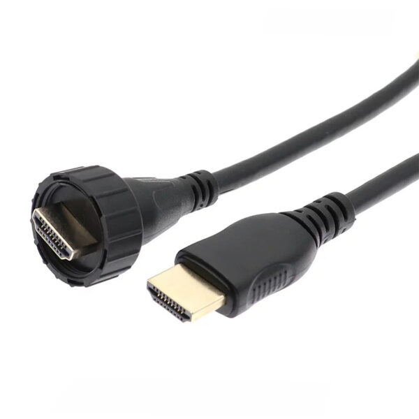 Cable HDMI 2.0 macho a macho para montaje en panel a prueba de agua