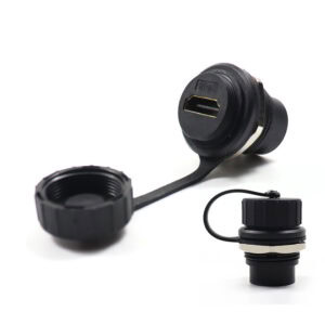 Coupleur de montage sur panneau HDMI 2.0 de type rond et étanche IP67