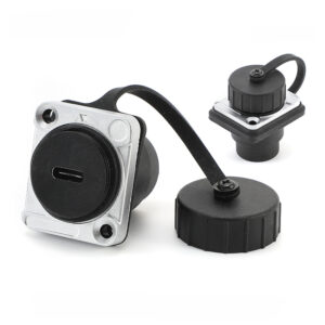 IP67 Waterproof D-Type USB 3.1 Type-C Through Socket
